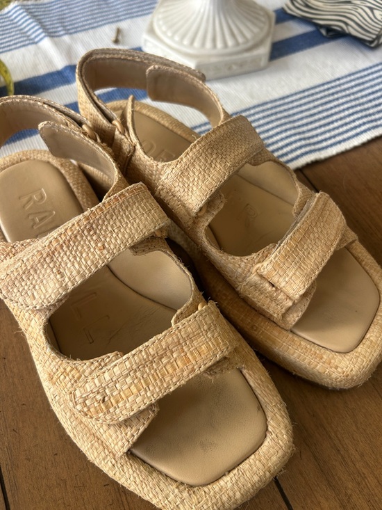 Loeffler Randall Shoes - Loeffler Randall Blaise Natural Raffia Platform Sandal size 6